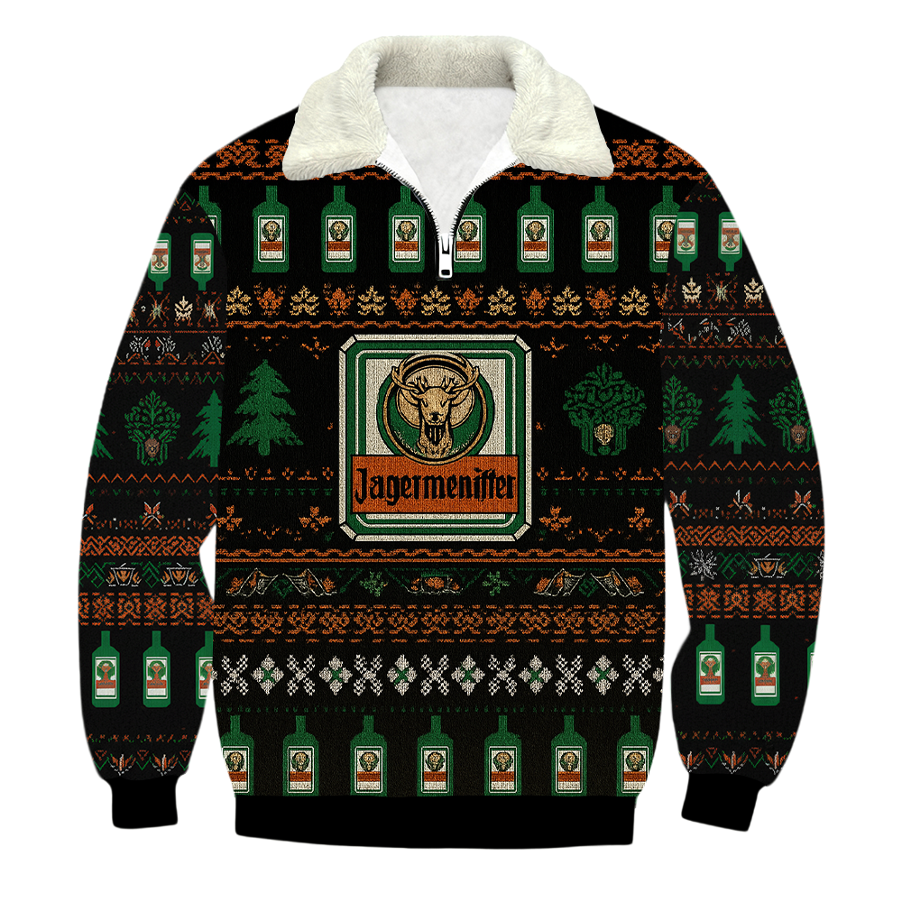 Jagermeister 1/4 Zip Stand Collar Sweatshirt