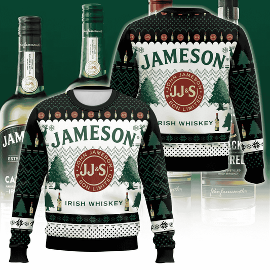 Irish Blended Whiskey Ugly Christmas Sweater
