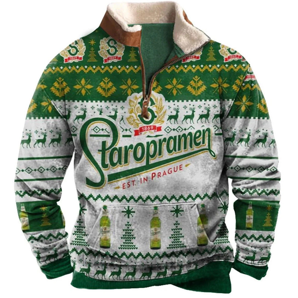 Staropramen 1/4 Zip Stand Collar Sweatshirt