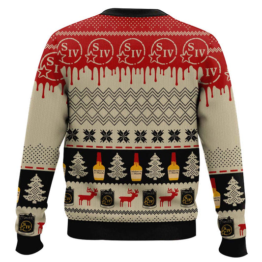 Makers Mark Whiskey Ugly Christmas Sweater