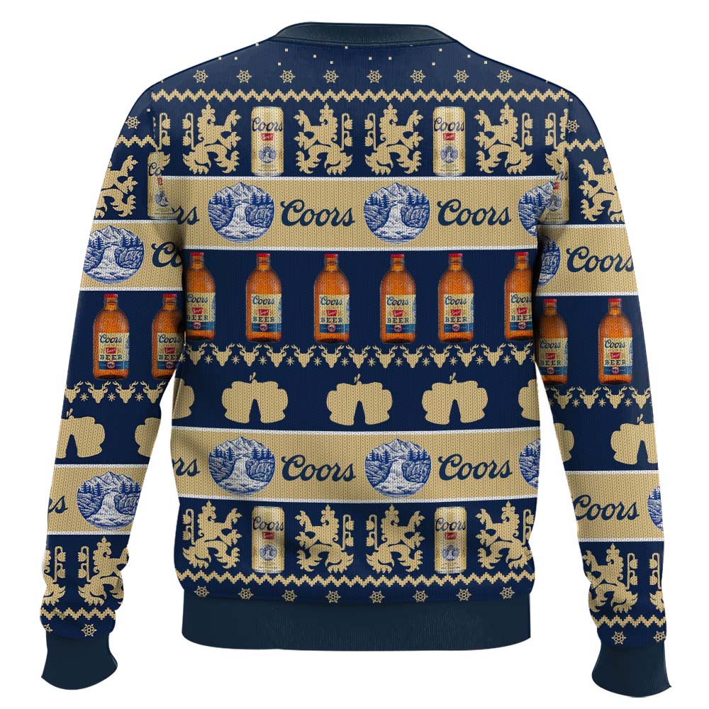 Festive Holiday Sweater with Crown and Text Design