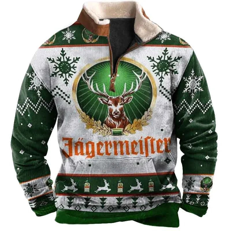 Jagermeister 1/4 Zip Stand Collar Sweatshirt