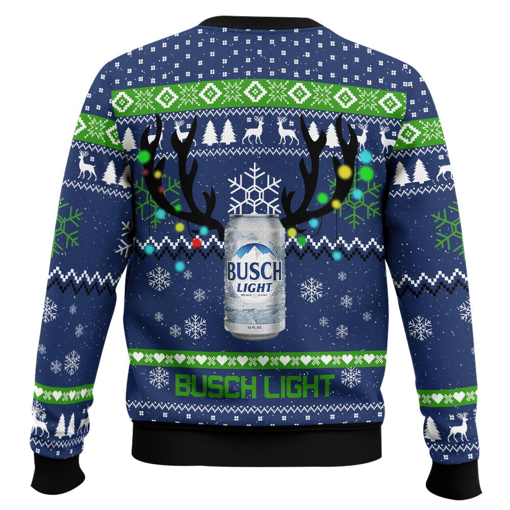 Busch Light Reindeer Ugly Christmas Sweater