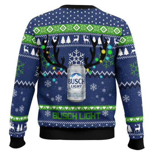 Busch Light Reindeer Ugly Christmas Sweater