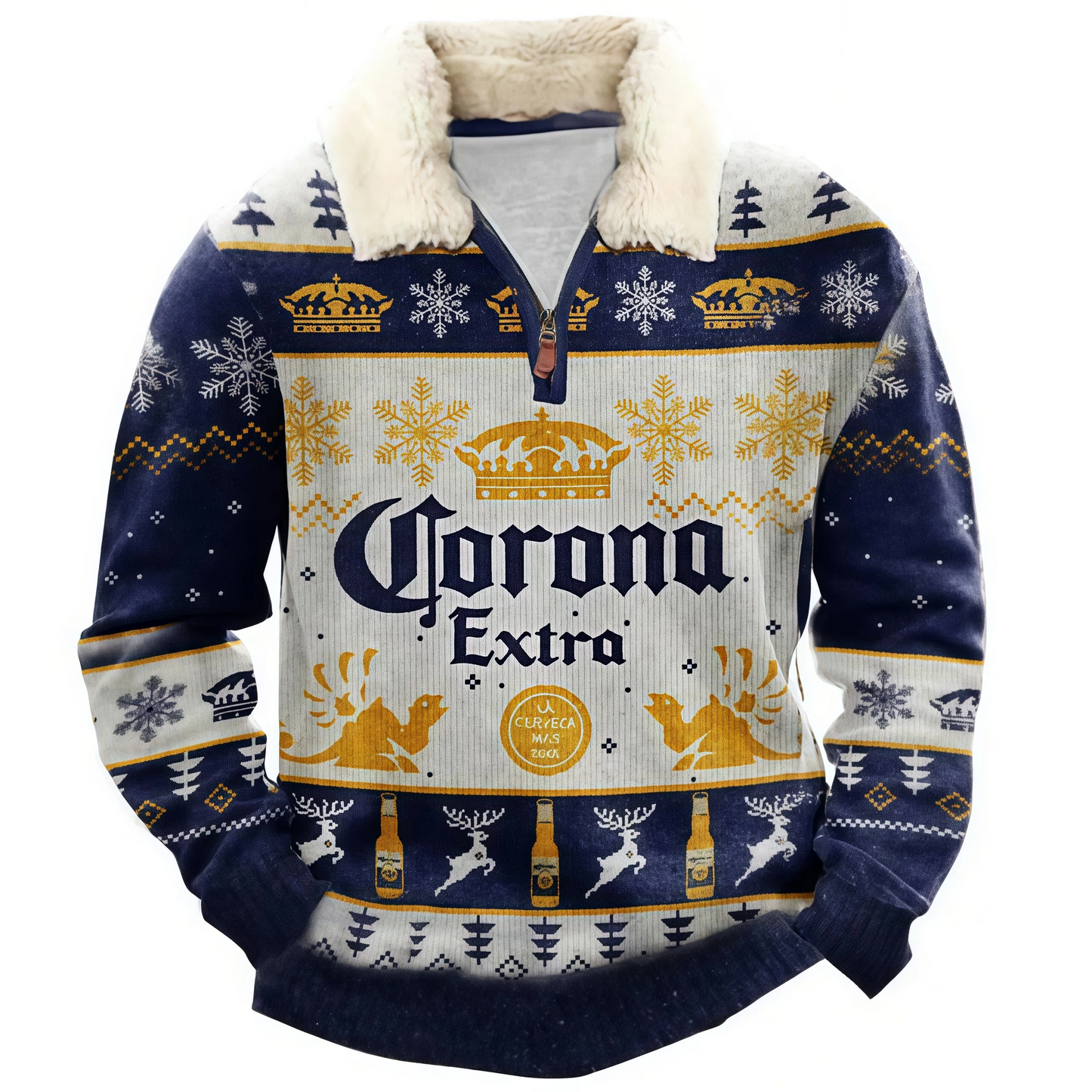 Corona Extra 1/4 Zip Stand Collar Sweatshirt