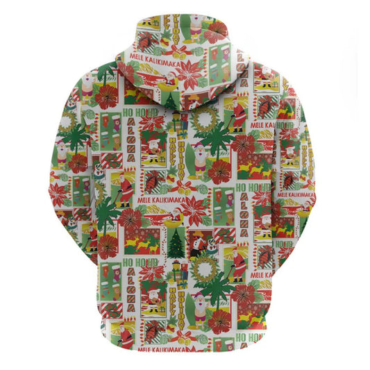 Hawaiian Santa Zip Hoodie