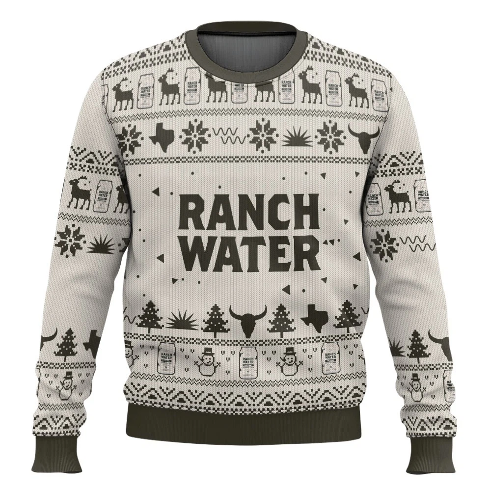 Ranch Water Seltzer Christmas Ugly Sweater