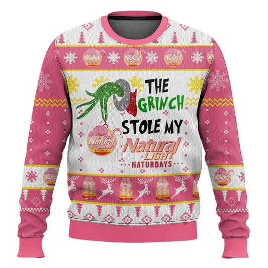 The Grinch Stole My Natural Light Naturdays  Ugly Christmas Sweater