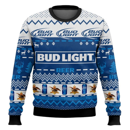 Bud Light Reindeer Ugly Christmas Sweater