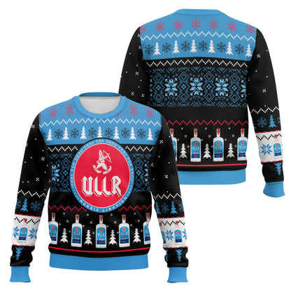 Festive Holiday Sweater with Crown and Text Design