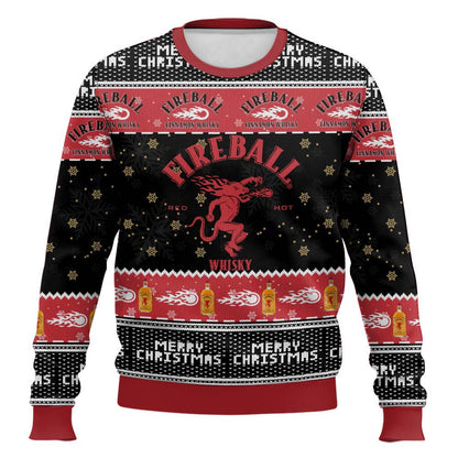 Festive Holiday Sweater with Crown and Text Design