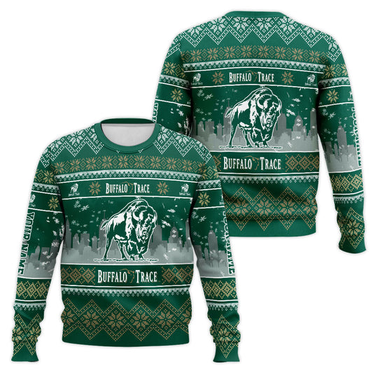 Festive Holiday Sweater with Crown and Text Design