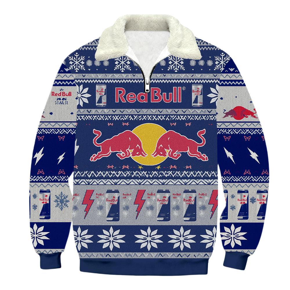 Red Bull 1/4 Zip Stand Collar Sweatshirt