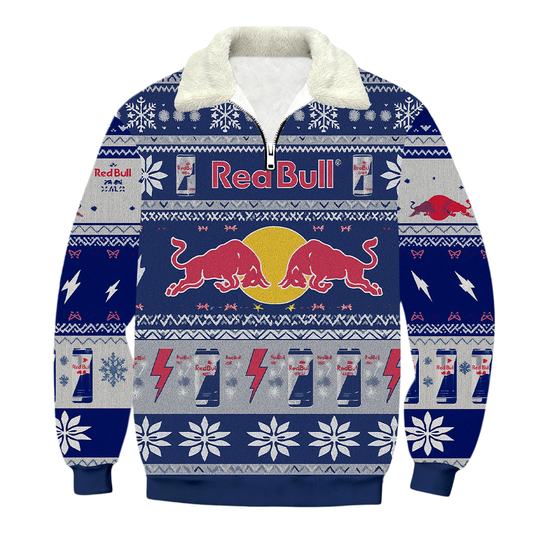 Red Bull 1/4 Zip Stand Collar Sweatshirt