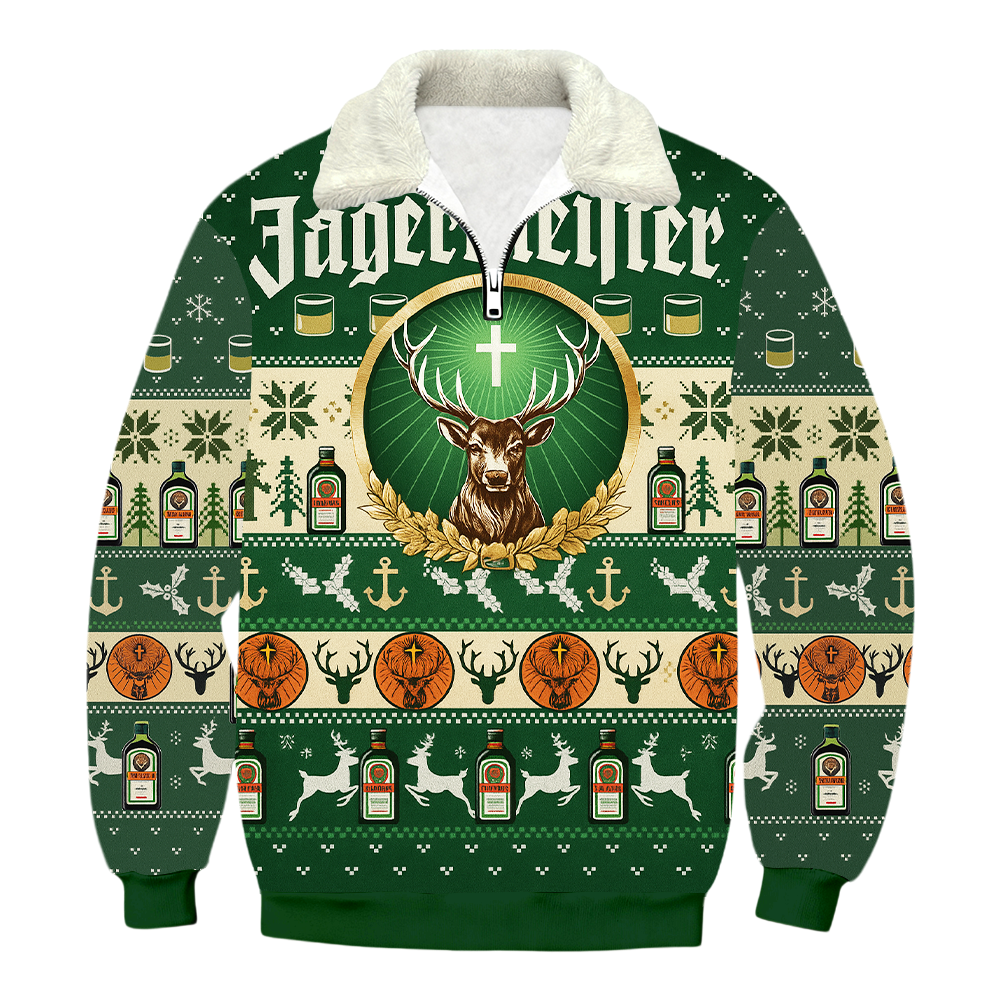 Jagermeister 1/4 Zip Stand Collar Sweatshirt