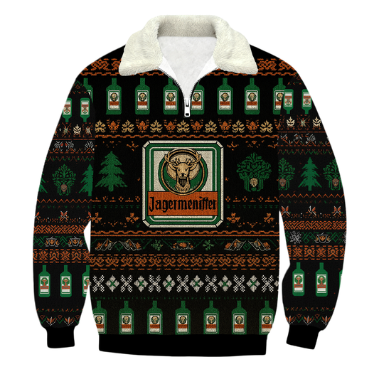 Jagermeister 1/4 Zip Stand Collar Sweatshirt
