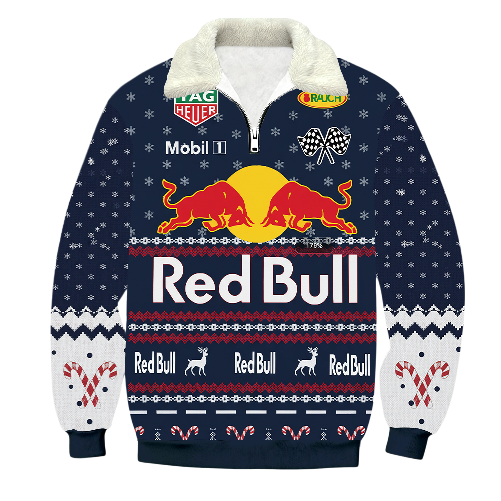 Red Bull 1/4 Zip Stand Collar Sweatshirt