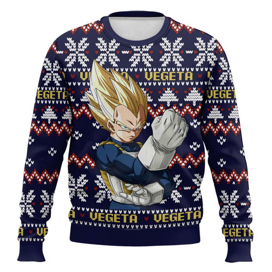 Anime-style Print Crew Neck Christmas Ugly Sweatshirt
