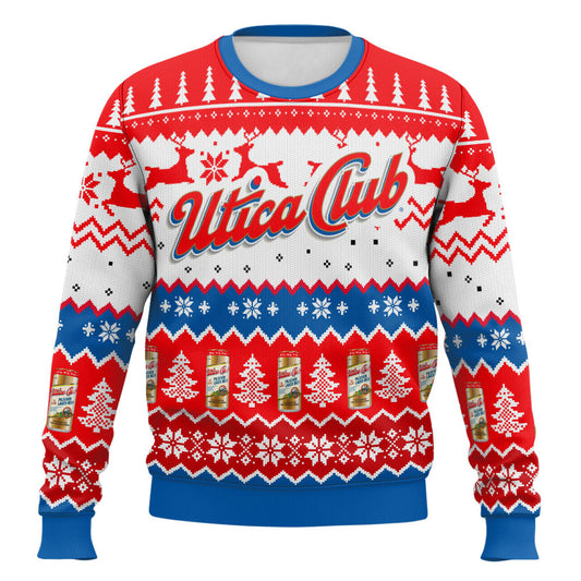 Festive Holiday Sweater with Crown and Text Design