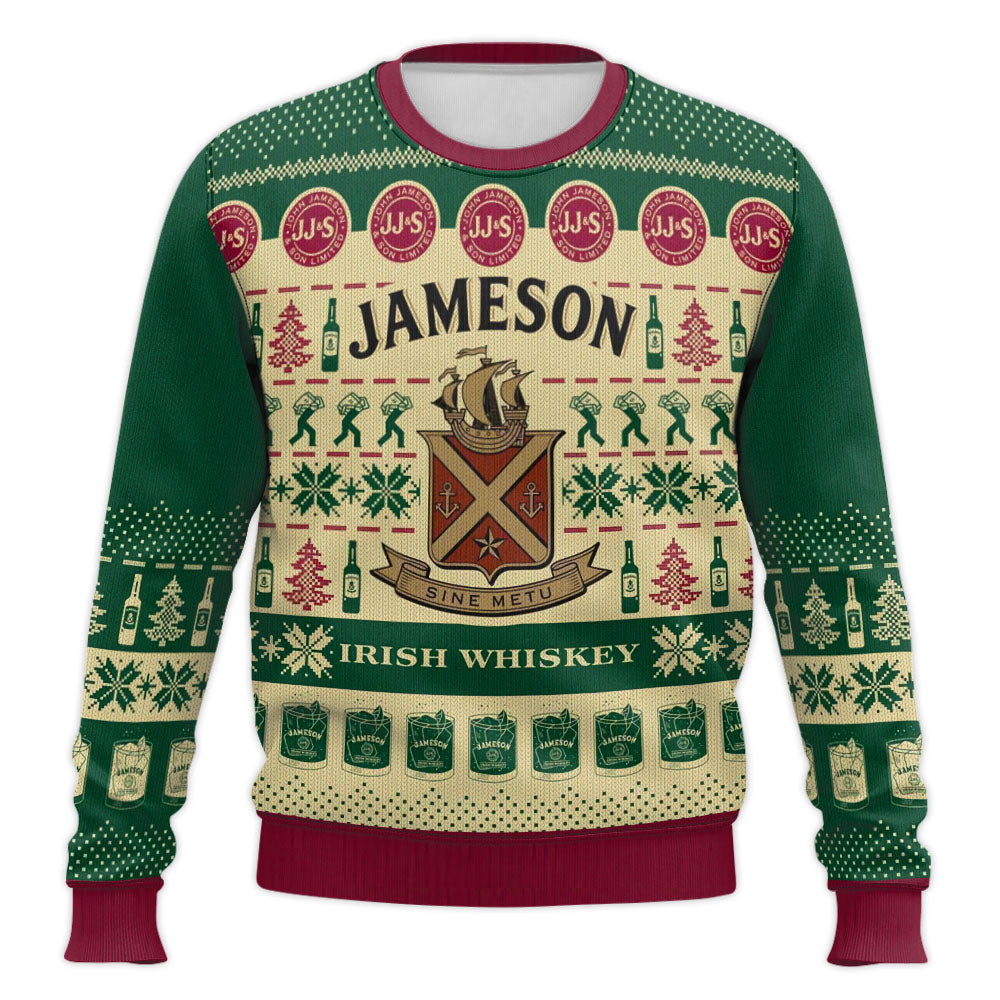 Irish Blended Whiskey Ugly Christmas Sweater