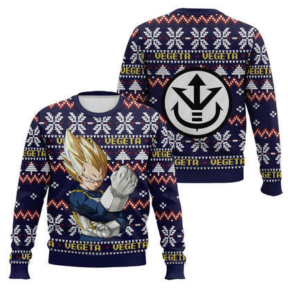 Anime-style Print Crew Neck Christmas Ugly Sweatshirt