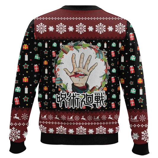 Anime-style Print Crew Neck Christmas Ugly Sweatshirt