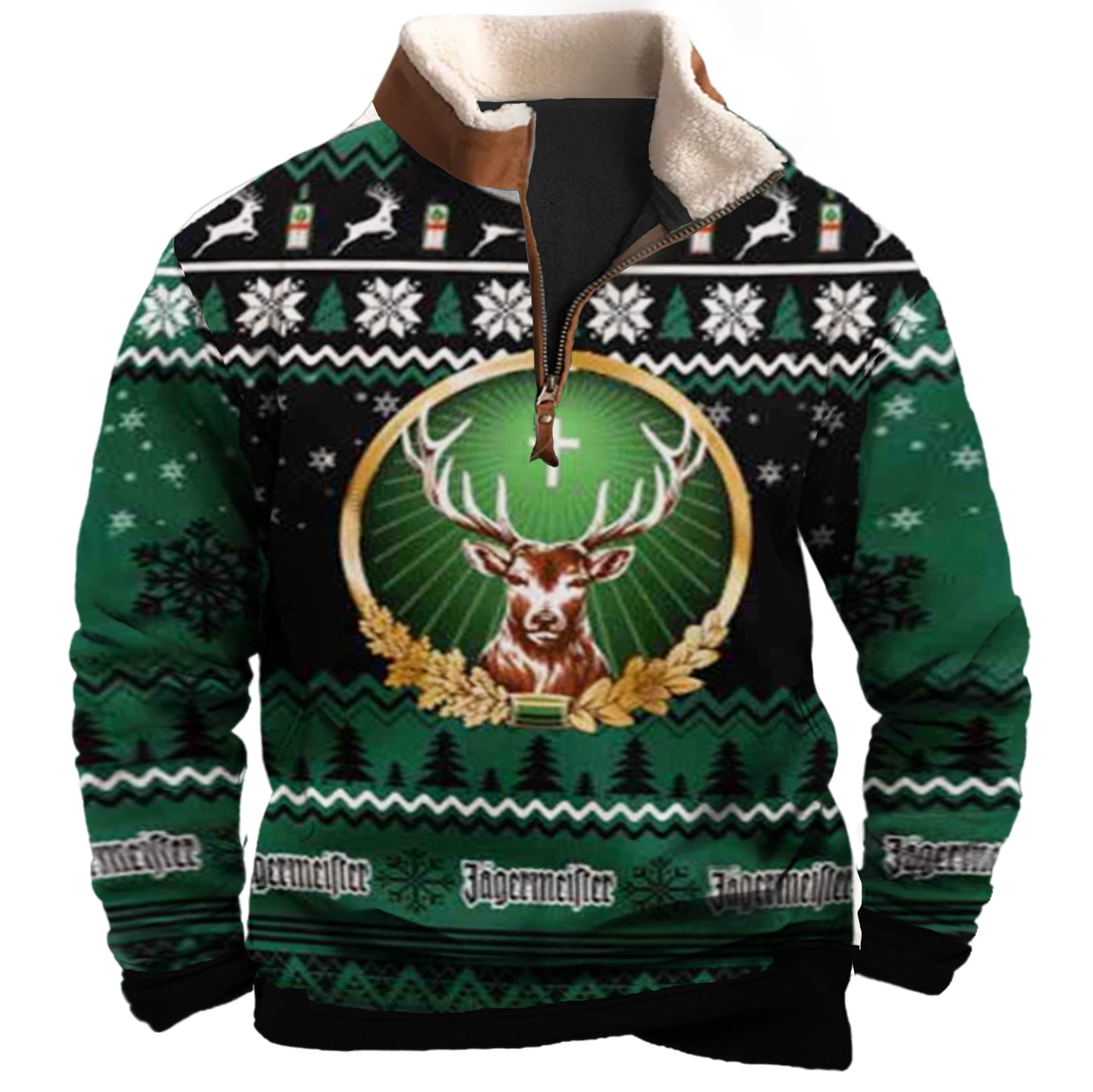 Jagermeister 1/4 Zip Stand Collar Sweatshirt