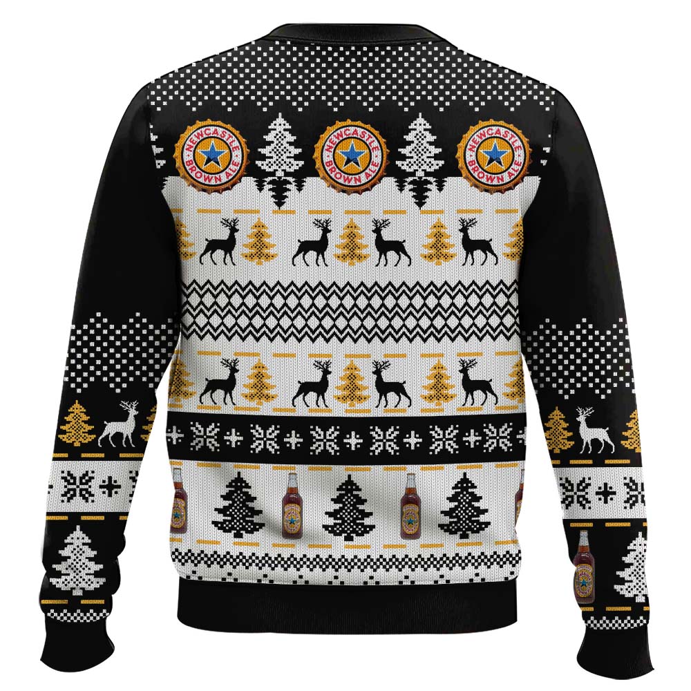 Festive Holiday Sweater with Crown and Text Design