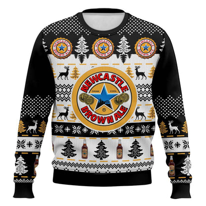 Festive Holiday Sweater with Crown and Text Design