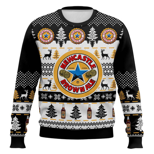 Festive Holiday Sweater with Crown and Text Design