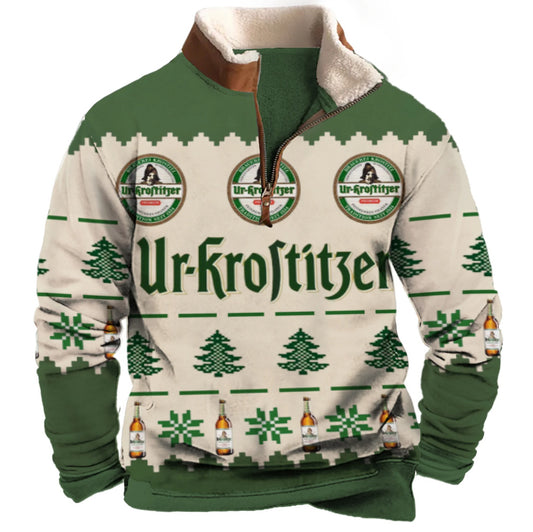 Ur-Krostitzer 1/4 Zip Stand Collar Sweatshirt