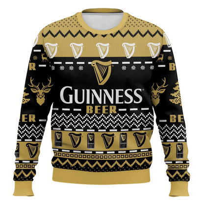 Festive Holiday Sweater with Crown and Text Design