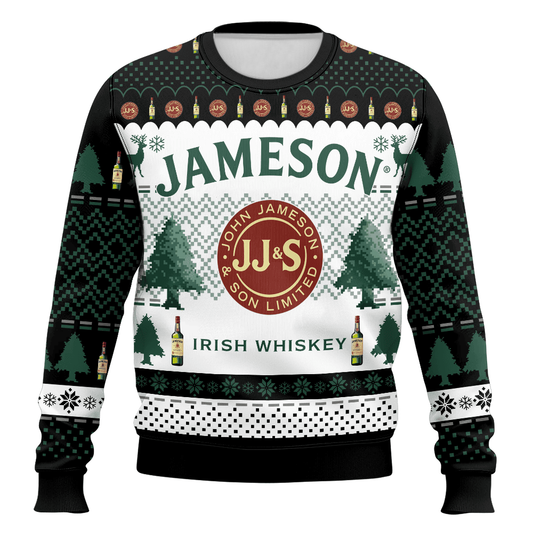 Irish Blended Whiskey Ugly Christmas Sweater