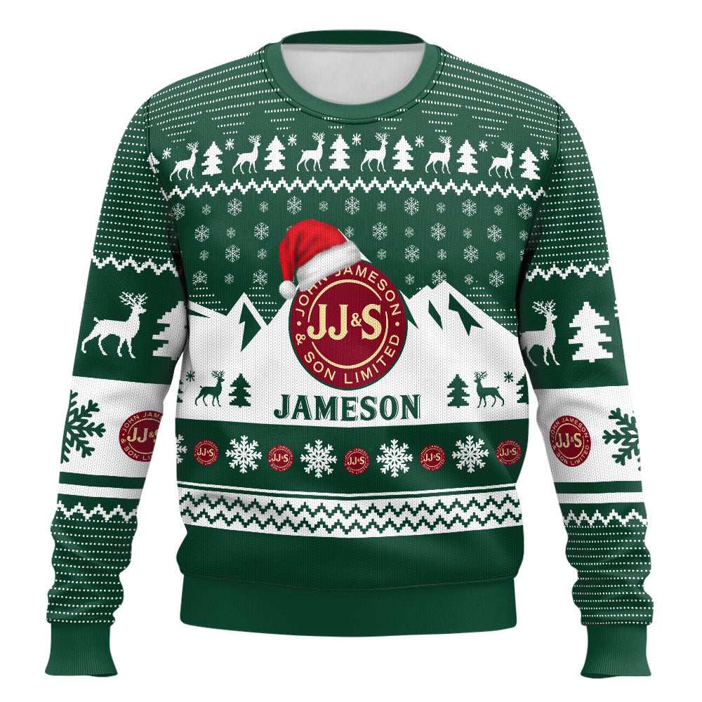 Irish Blended Whiskey Ugly Christmas Sweater