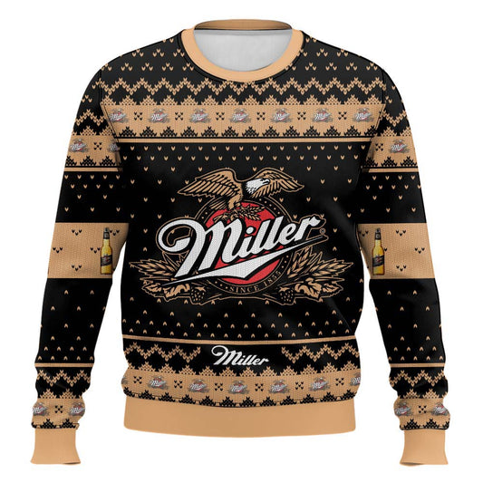 Festive Holiday Sweater with Crown and Text Design