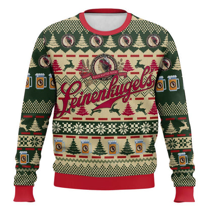 Festive Holiday Sweater with Crown and Text Design