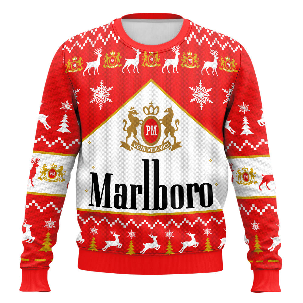 Racing-inspired Print Christmas Ugly Sweatshirt Crew Neck Pullover