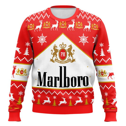 Racing-inspired Print Christmas Ugly Sweatshirt Crew Neck Pullover
