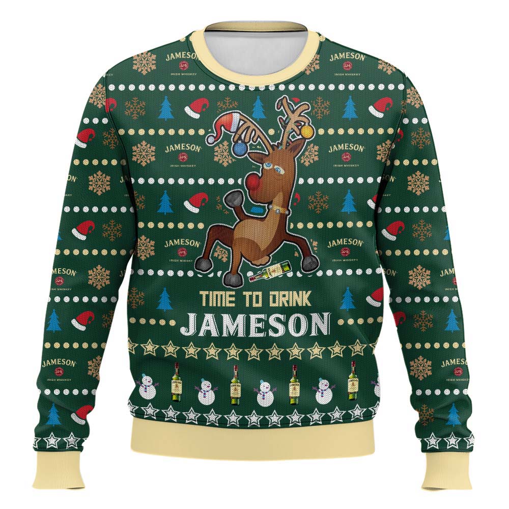 Time To Drink Ugly Christmas Sweater