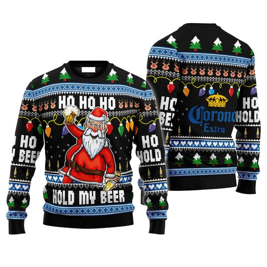 Corona Extra Drunken Santa Ugly Sweater