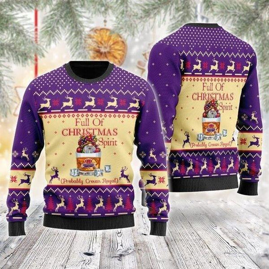 Crown Royal Full of Christmas Ugly Sweater