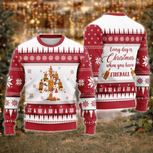 Fireball Christmas Tree Ugly Sweater
