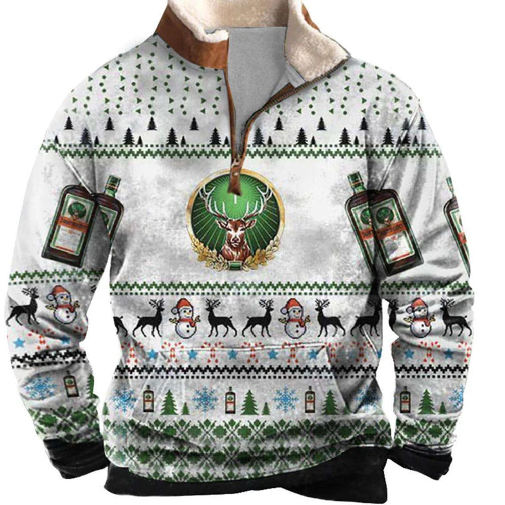 Jagermeister 1/4 Zip Stand Collar Sweatshirt