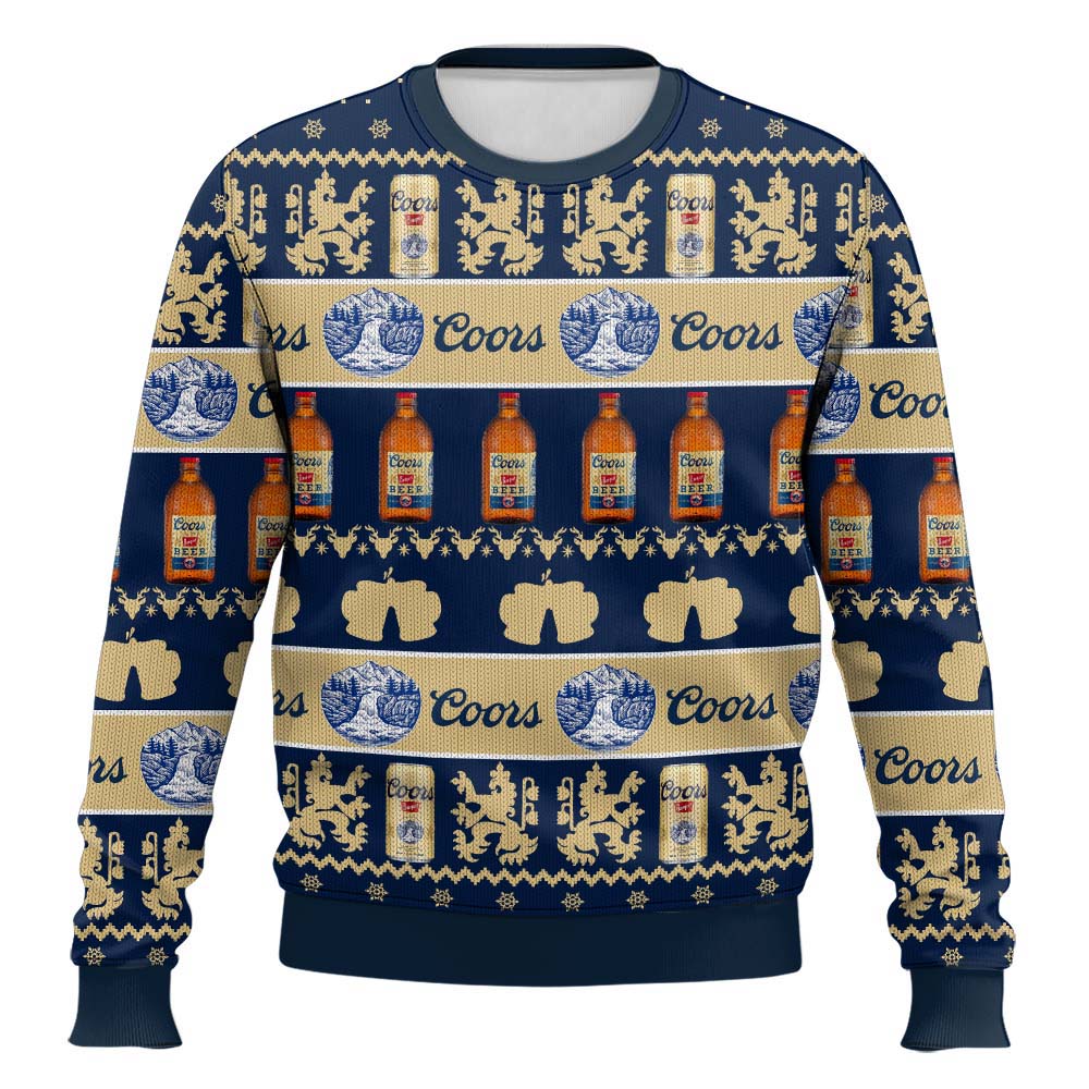 Festive Holiday Sweater with Crown and Text Design