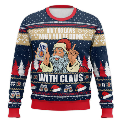 Drink Beer With Claus' Ugly Christmas Sweater