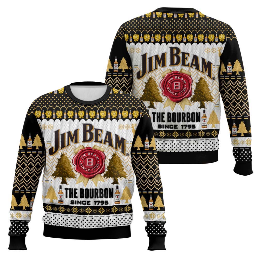 Festive Holiday Sweater with Crown and Text Design