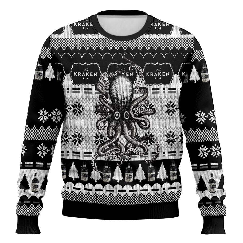 Festive Holiday Sweater with Crown and Text Design