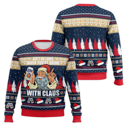Drink Beer With Claus' Ugly Christmas Sweater