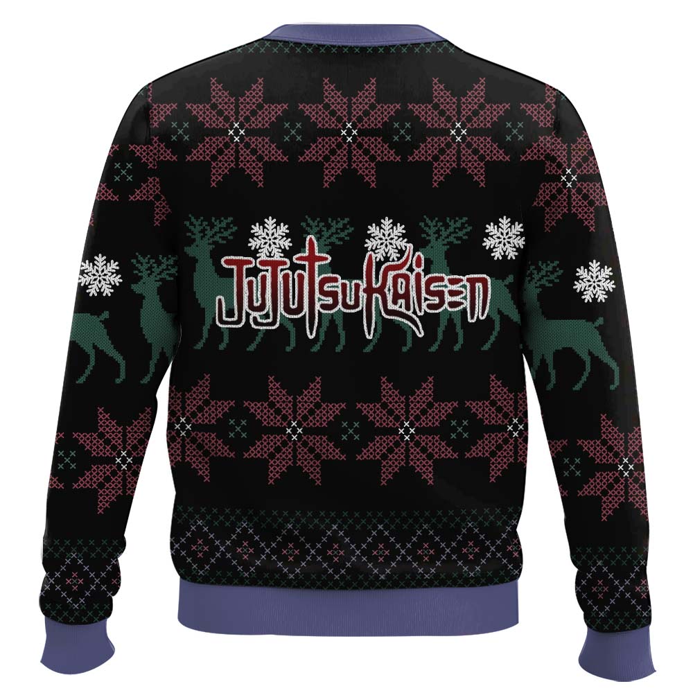Anime-style Print Crew Neck Christmas Ugly Sweatshirt