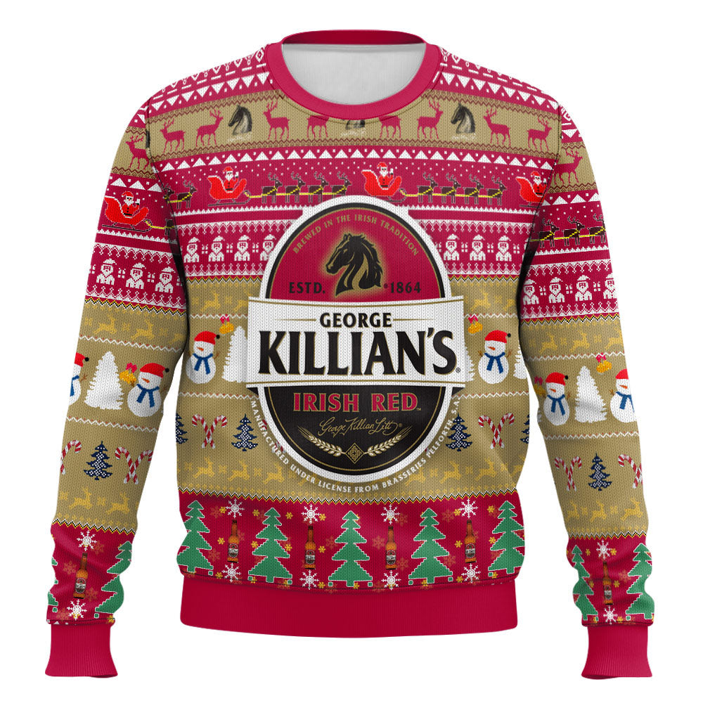 Festive Holiday Sweater with Crown and Text Design